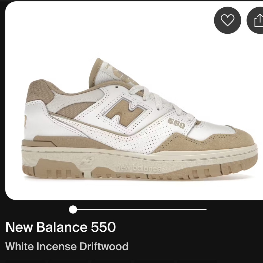New Balance 550 White Incense Driftwood Sneakers